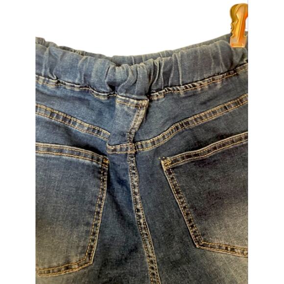 Drawstring Ripped Denim Jeans - California Vintage - Size 5 M - Picture 6 of 10